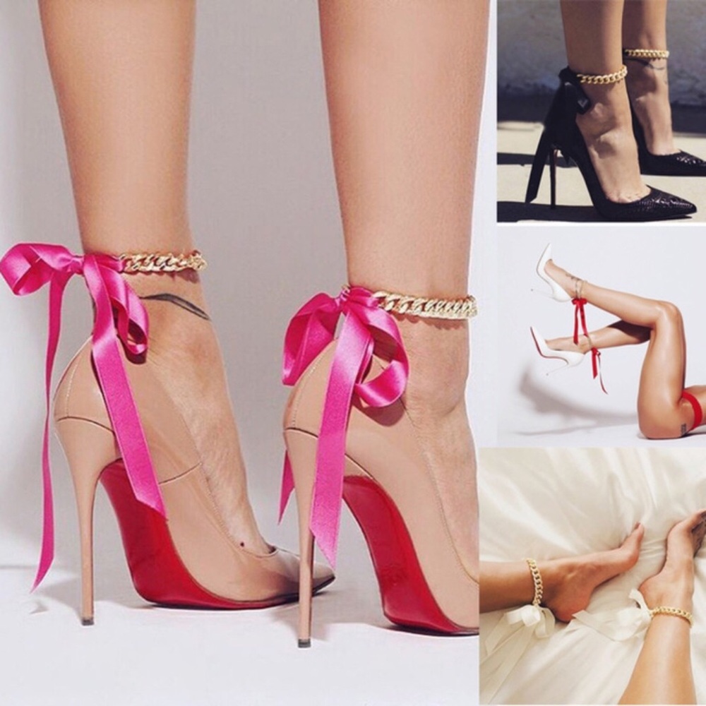 Trendy Ribbon Anklets - Picture 4 of 5